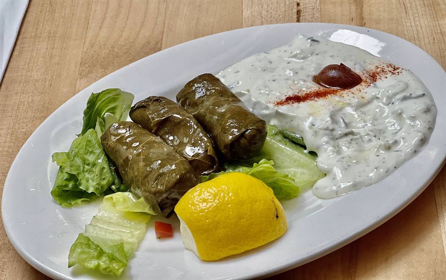 Dolma with tzatziki